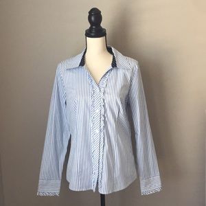 St John’s Bay Blue & White Stripe Shirt